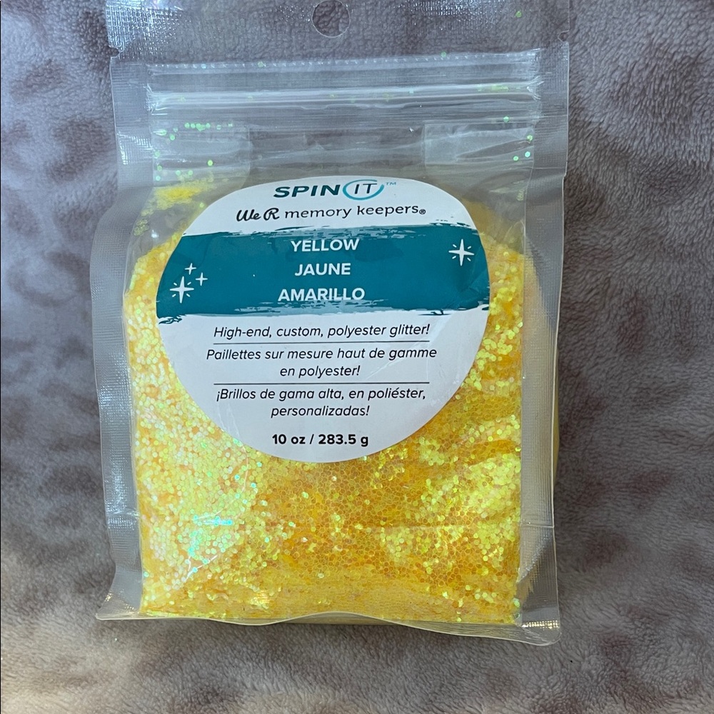 American Crafts Yellow Glitter 10 ounces